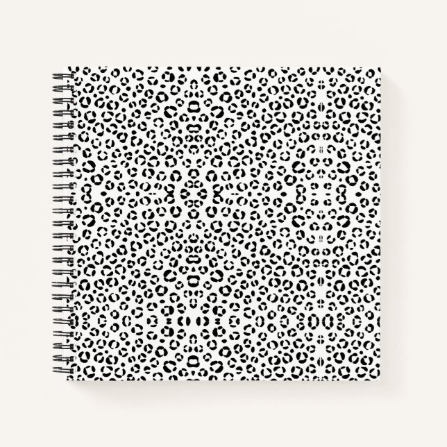 Carnet Impression d'animaux en noir et blanc (Devant)