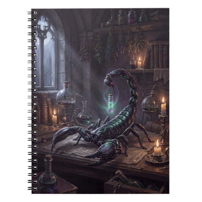 Carnet Impression d'art Alchimie Sombre Scorpion Gothique (Devant)