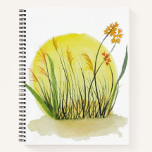 Impression d'art aquarelle Prairie Dorée