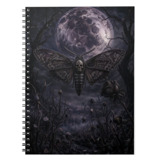 Carnet Impression d'art de lune gothique de Sphinx tête-d (Devant)