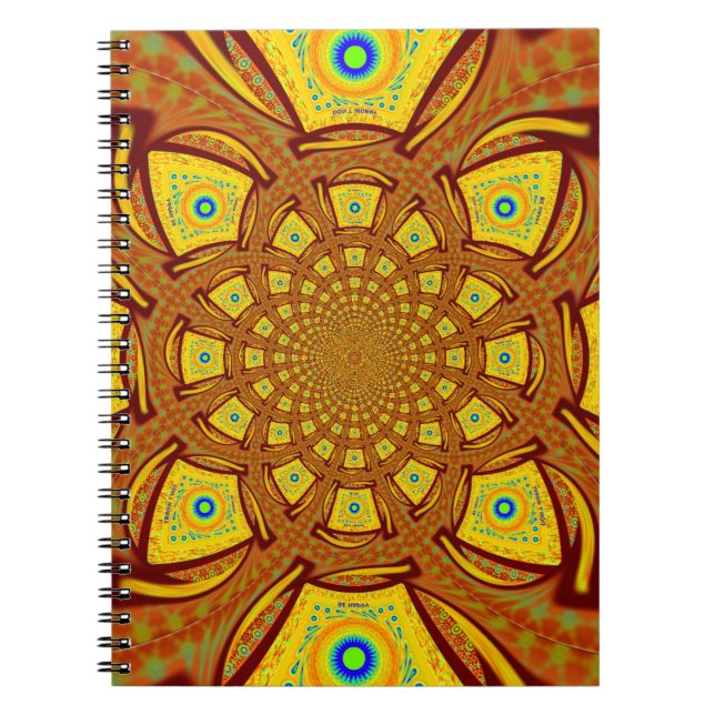Carnet Impression d'art Kaleidoscope d'or (Devant)