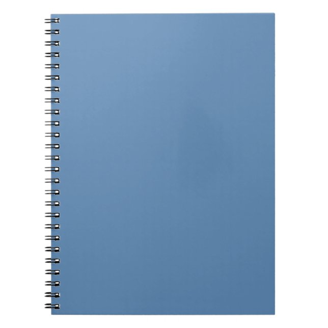Carnet Impression de couleur unie Lichen Bleu, Gris Bleu  (Devant)