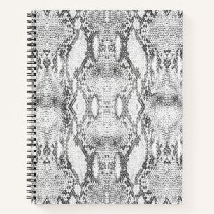 Carnet Impression de peau de serpent blanc