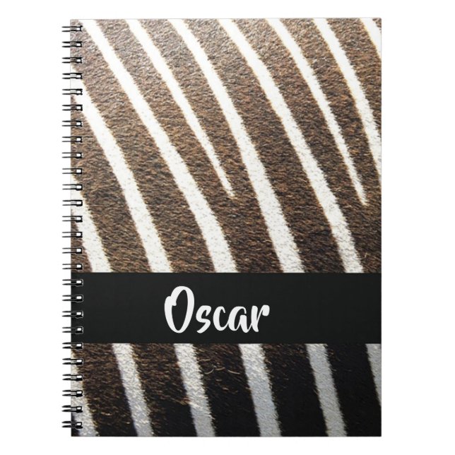 Carnet Impression de peau Zebra (Devant)