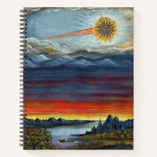 Carnet impression de peinture de comète