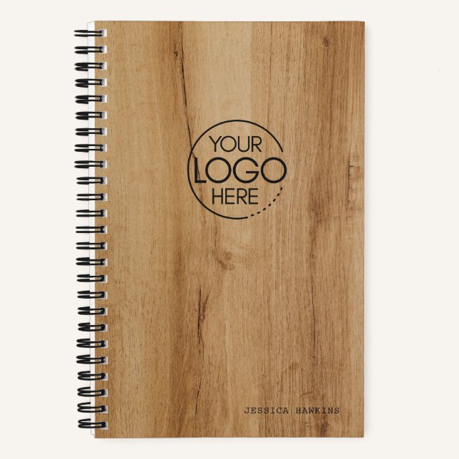 Carnet Impression de placage de bois léger tendance Logo  (Recto)
