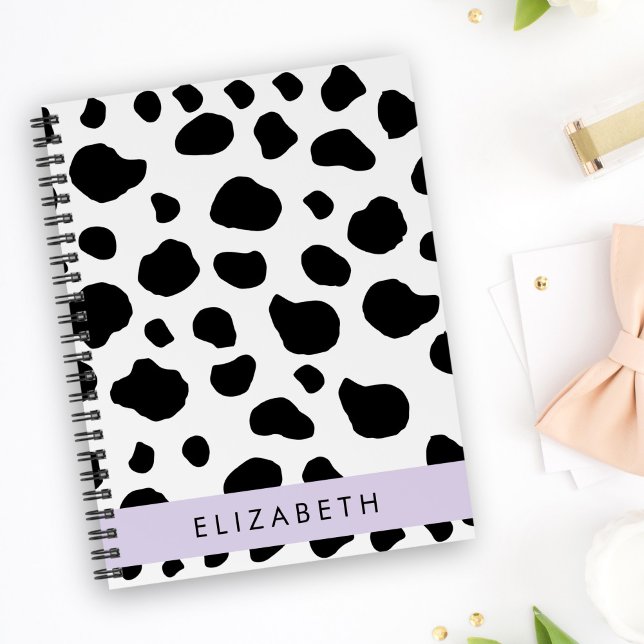 Carnet Impression De Vache, Spots De Vache, Noir Et Blanc (Créateur téléchargé)