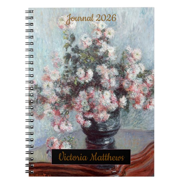 Carnet impression florale de nature morte impressionniste (Devant)