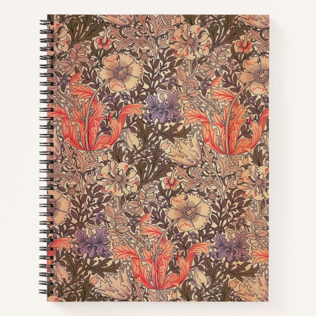 Carnet Impression florale vintage gracieuse (Devant)