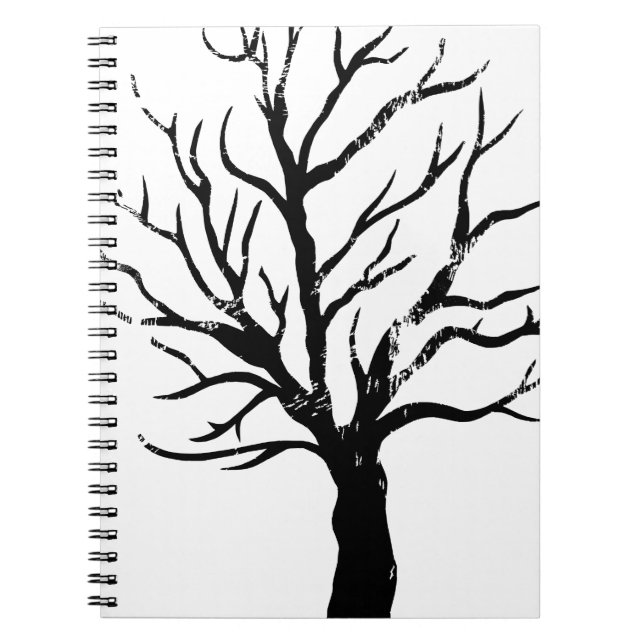 Carnet Impression linéaire automatique de l'arbre (Devant)