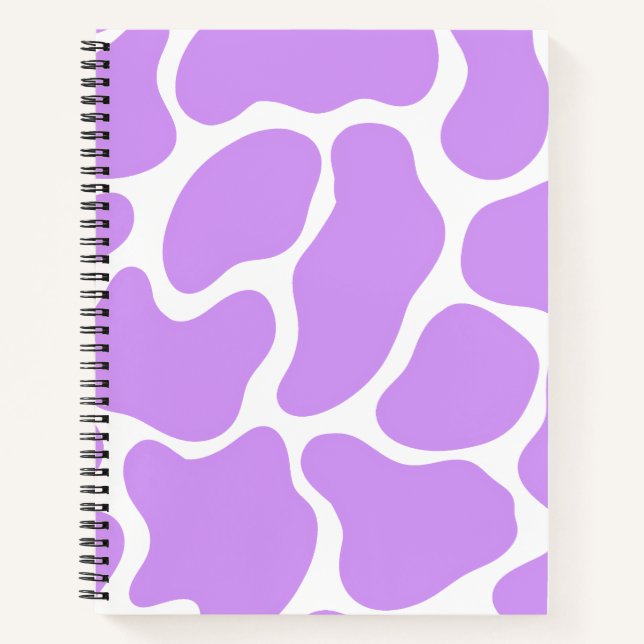 Carnet Impression minimaliste de vache violette (Devant)