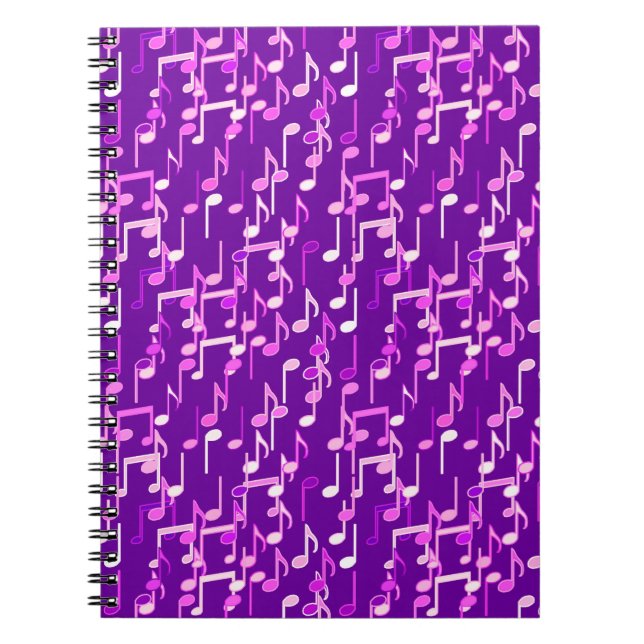Carnet Impression musicale - violet violet, multi (Devant)