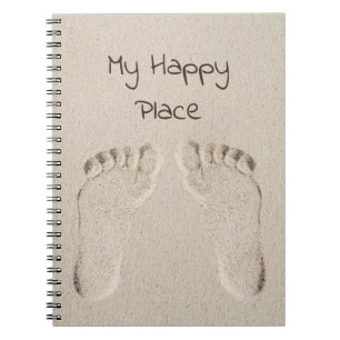 Carnet Impression pieds nus dans le sable