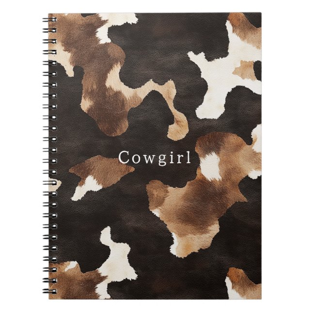 Carnet Impression vache cow-boy cow-girl western (Devant)