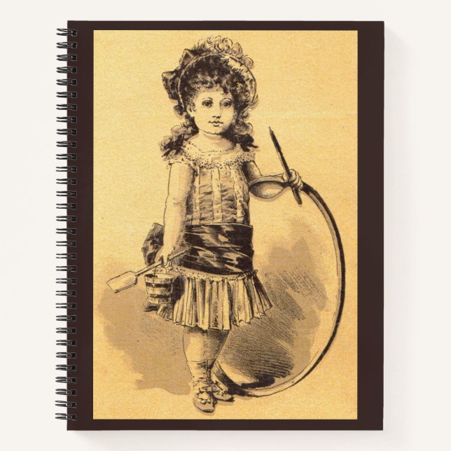 Carnet Impression victorienne pour petite fille (Devant)