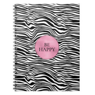 Carnet Impression Zèbre noir et blanc