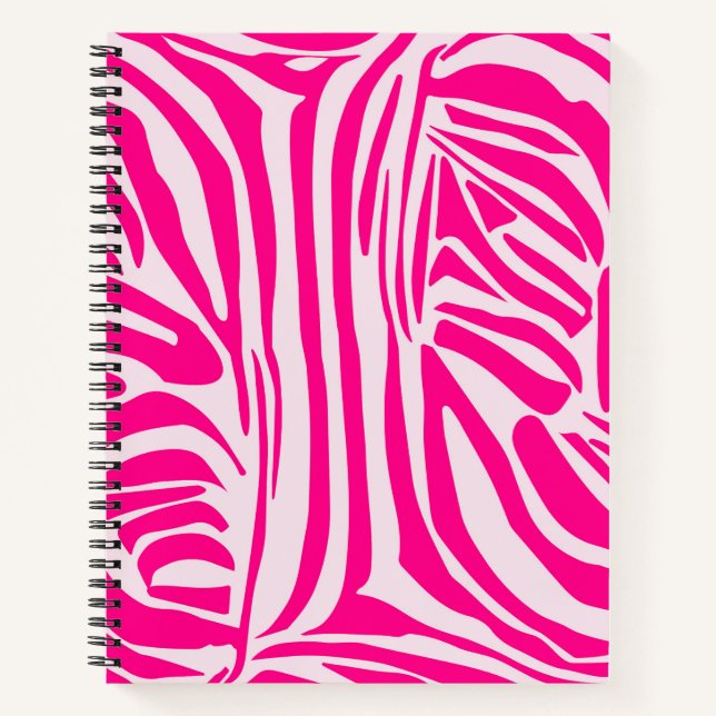 Carnet Impression zèbre rose (Devant)