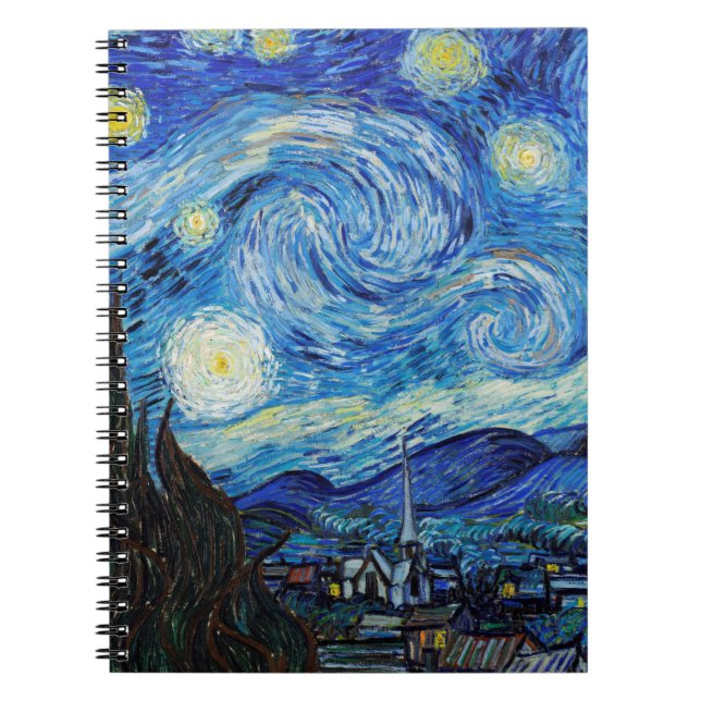 Carnet Impressionnisme Vincent Van Gogh Starry Starry Nui (Devant)
