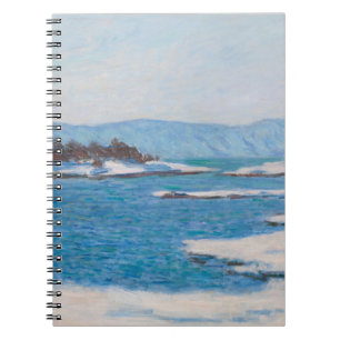 Carnet impressionniste d'hiver bleu Icy