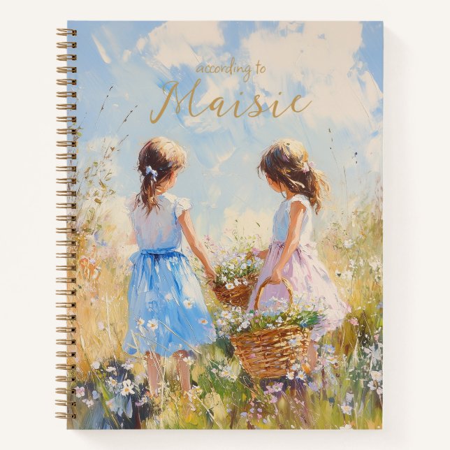 Carnet Impressionniste Fleur sauvage Meadow Girls (Devant)