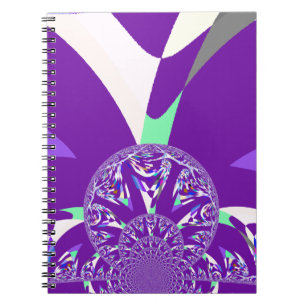 Carnet Imprimante d'art bleu rétro Cyan Kaleidoscope