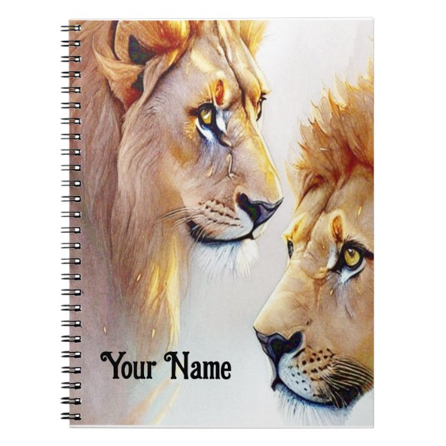 Carnet Imprimantes Lion Retro - Mur d'Art classique (Devant)