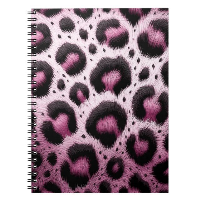 Carnet Imprimé animal à taches de fourrure léopard rose e (Devant)