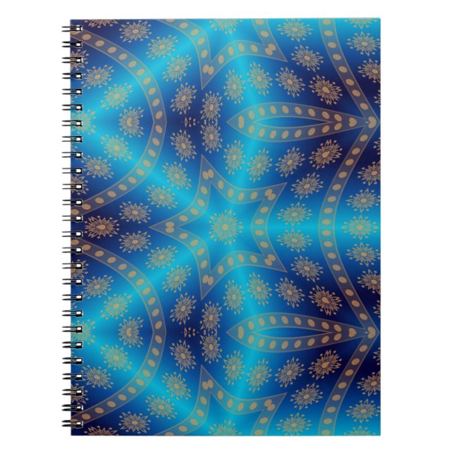 Carnet imprimé décoratif Brown bleu (Devant)