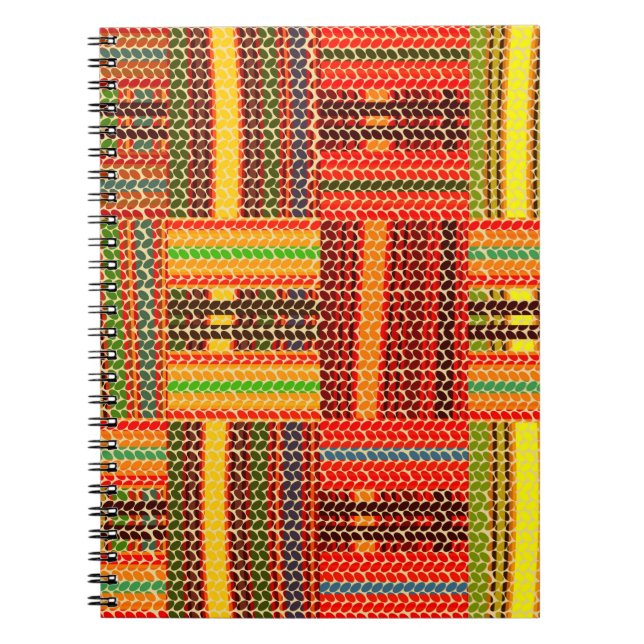 Carnet imprimé kente african (Devant)