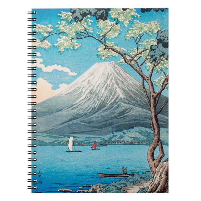 Carnet Imprimé Pacifique Mont Fuji Lac Blue (Devant)