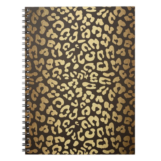 Carnet Imprimé peau d'animal guépard léopard moderne glam (Devant)
