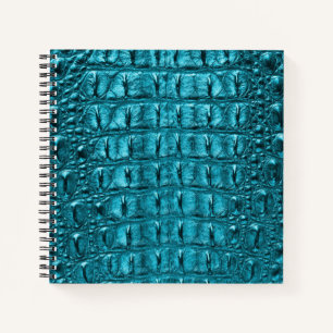 Carnet imprimé turquoise turquoise aqua bleu alligator t