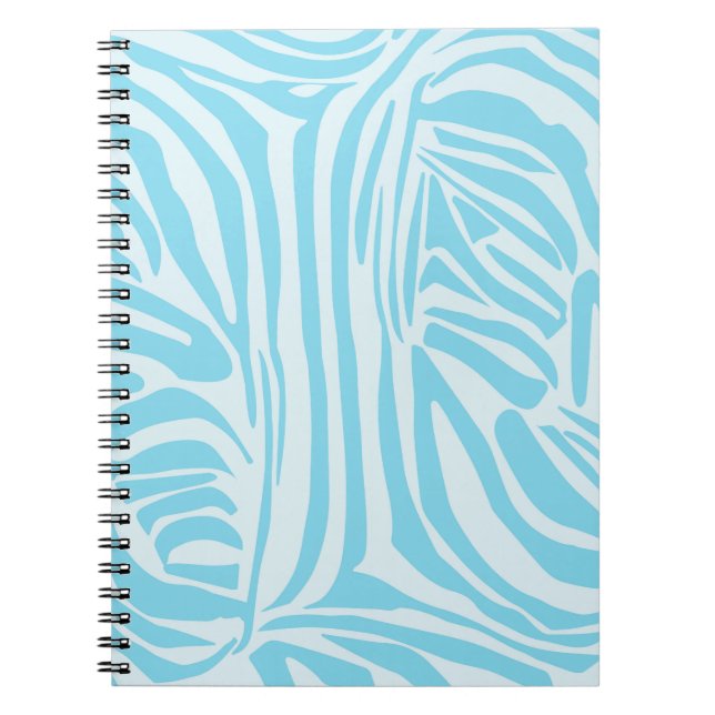 Carnet Imprimé Zèbre Bleu et Blanc Gras (Devant)