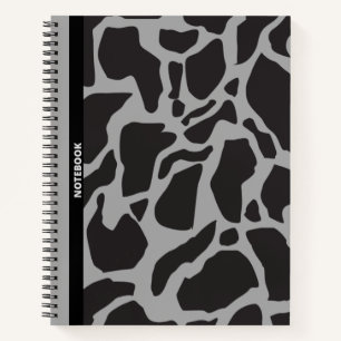 CARNET IMPRIMER GIRAFFE NOIR
