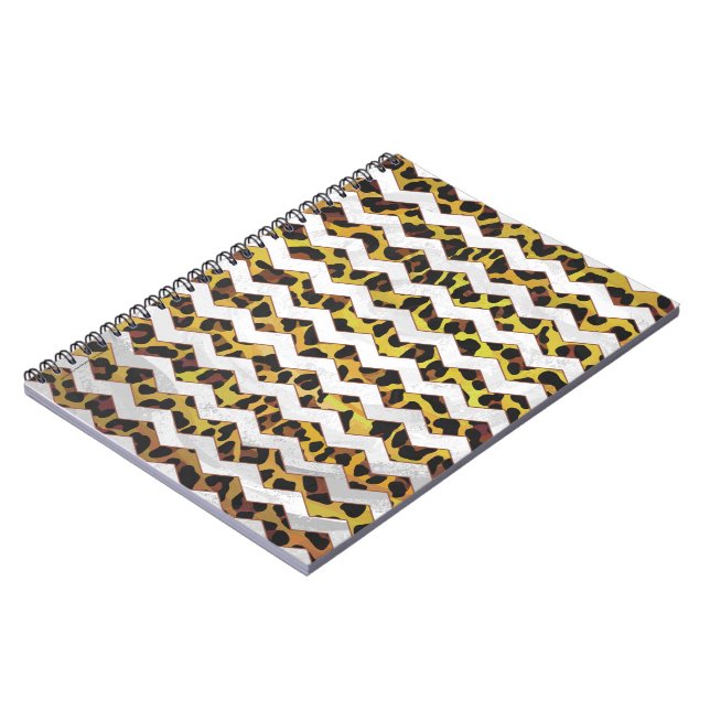 Carnet Imprimerie Leopard Brown et jaune Cevron (Côté gauche)