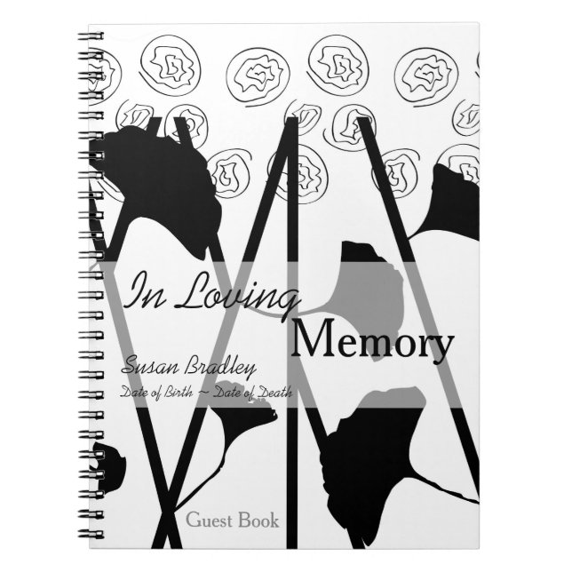 Carnet In Love Memory Ginkgo 2 Memorial Guest Book (Devant)
