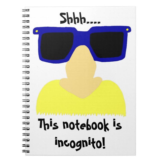 Carnet Incognito Mustache & Glasses Notebook (Devant)