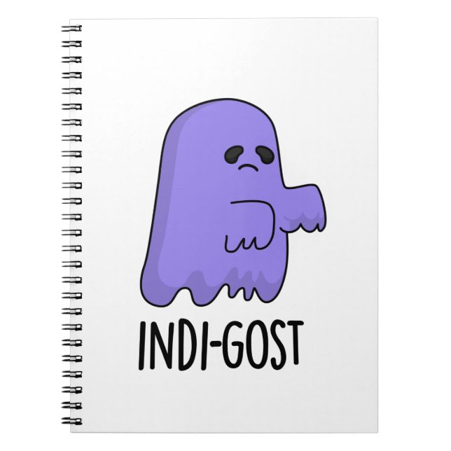 Carnet Indi-gost Funny Halloween Indigo Ghost Pun (Devant)