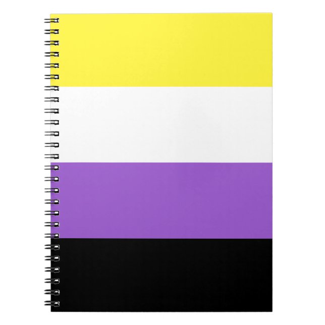 Carnet Indicateur de fierté non binaire (Devant)