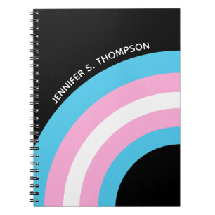 Carnet Indicateur Transgender Rainbow Pride personnalisé