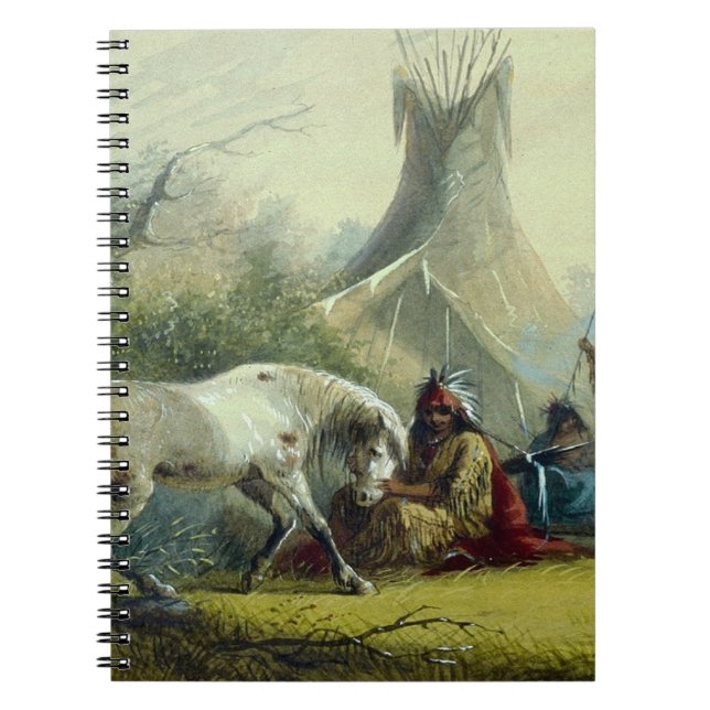 Carnet Indien et son cheval 1858 (Devant)