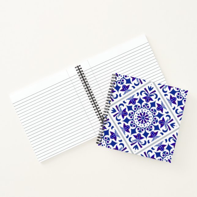 Carnet Indigo Azulejos Portuguese Blue and white tiles (Intérieur)