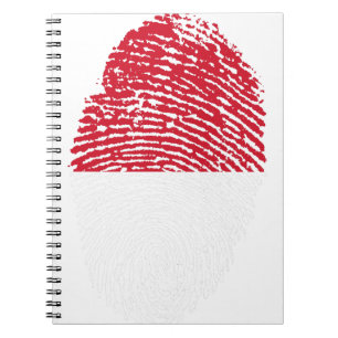 Carnet Indonésie Drapeau empreintes digitales Country Pri