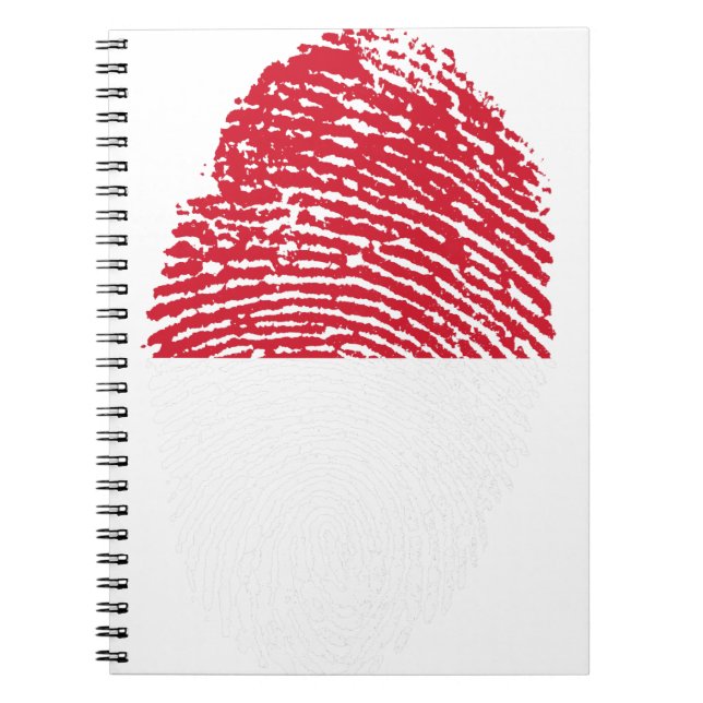 Carnet Indonésie Drapeau empreintes digitales Country Pri (Devant)