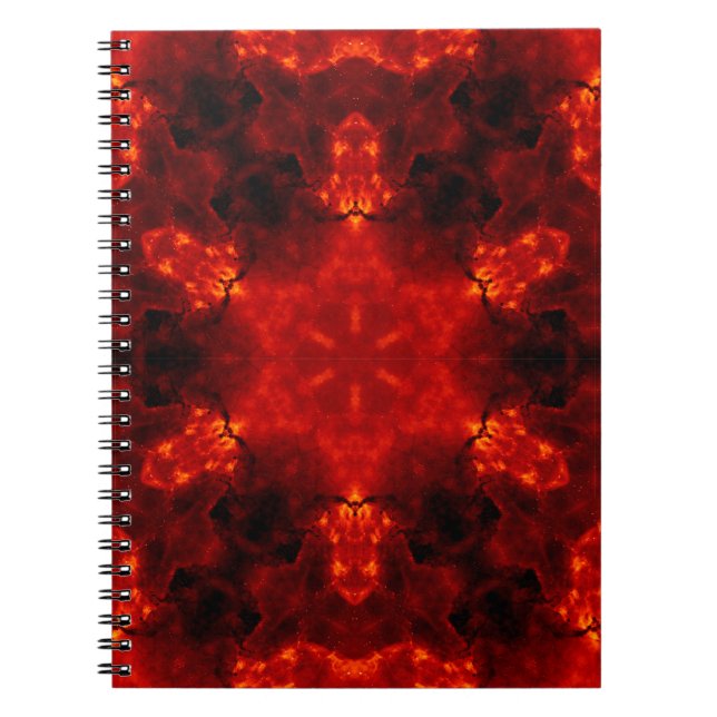 Carnet Inferno Nexus - Fiery Kaleidoscope Art (Devant)