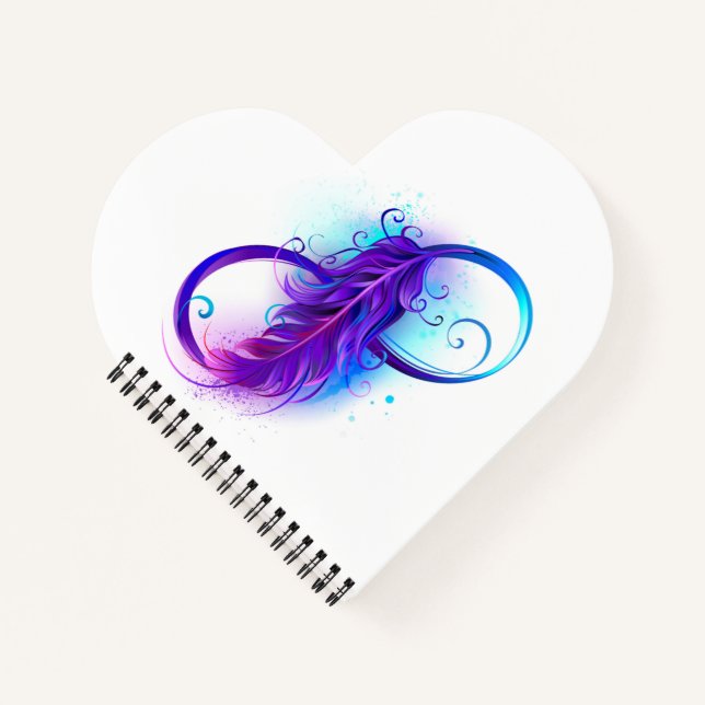 Carnet Infini avec plume violette (Devant)