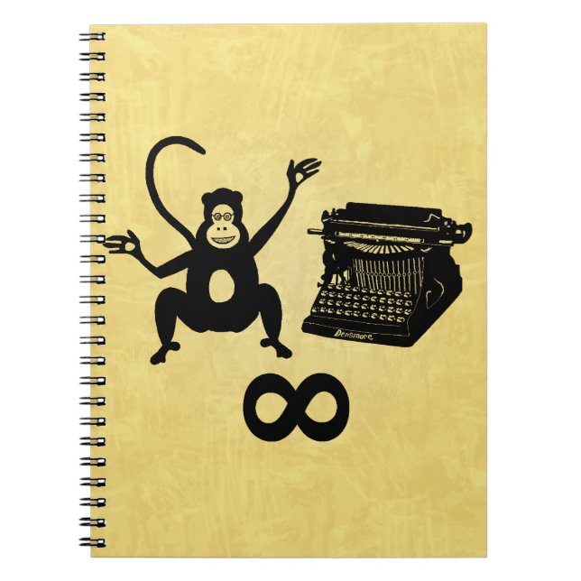Carnet Infinité de la machine à écrire à singe (Devant)