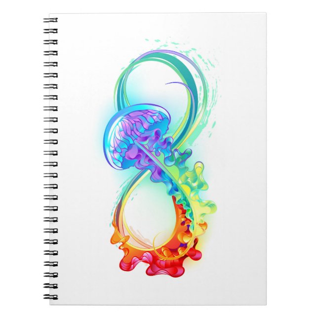 Carnet Infinity avec Rainbow Jellyfish (Devant)