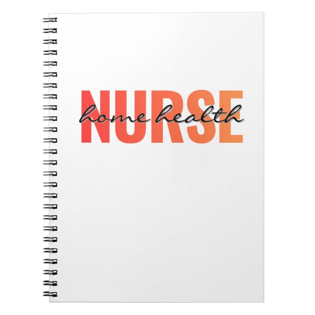 Carnet Infirmière à domicile Typographie moderne (Devant)