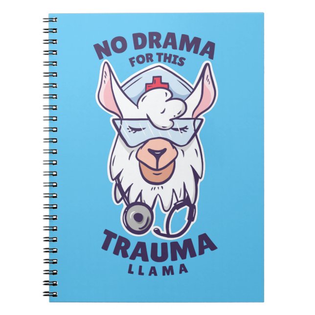 Carnet Infirmière aime lama (Devant)
